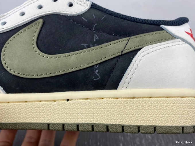 Bmlin Travis Scott Jordan 1 Low x WMNS OG DZ4137-106 Olive Air 0727